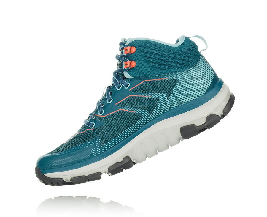 Hiking Boots Womens - Hoka One One Toa GORE-TEX - Turquoise - JXENZAY-03